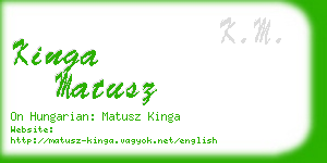 kinga matusz business card